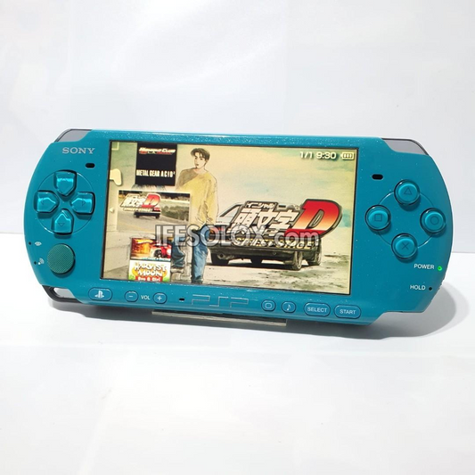 PlayStation Portable PSP 3000 series Brite Game Console with 16GB Memory Stick and 15 Games (Teal Blue) - Foreign Used