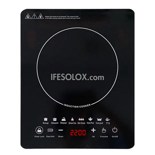 Portable 2200W Hot Plate Induction Cooker with Sensor Touch, LED Display, Child Lock - Brand New