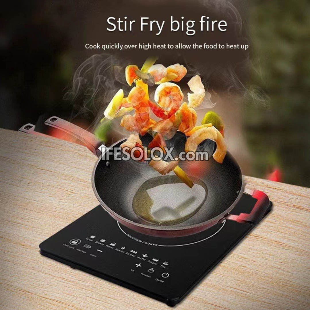 Portable 2200W Hot Plate Induction Cooker with Sensor Touch, LED Display, Child Lock - Brand New