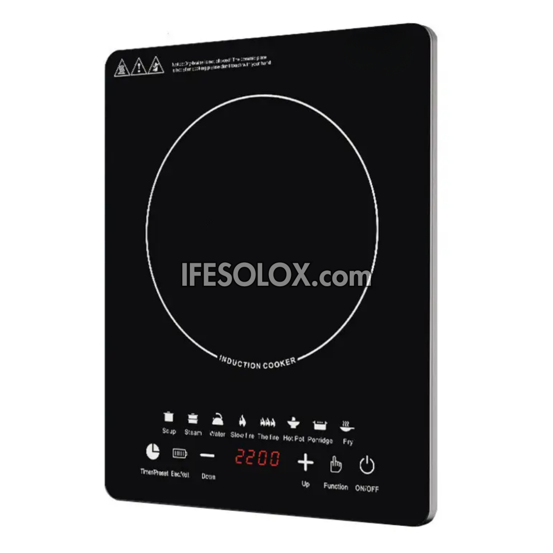 Portable 2200W Hot Plate Induction Cooker with Sensor Touch, LED Display, Child Lock - Brand New