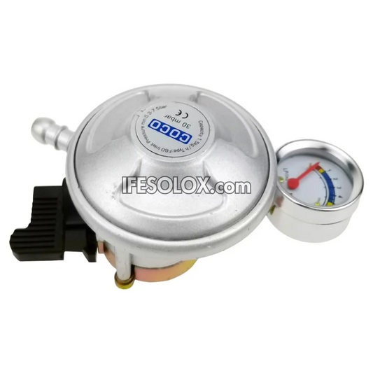 Premium Clip-on Gas Cylinder LPG Regulator with Pressure Gauge - Brand New 