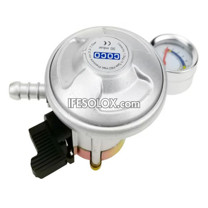 Premium Clip-on Gas Cylinder LPG Regulator with Pressure Gauge - Brand New 