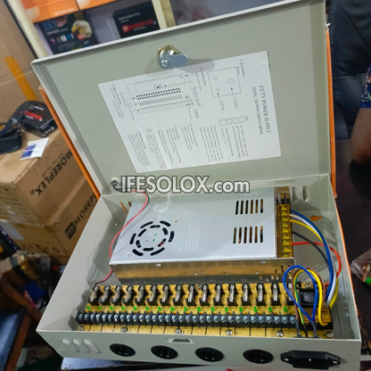 Professional 16-Way 12V DC CCTV Power Supply Box with Individual Fuse - Brand New