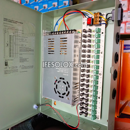 Professional 16-Way 12V DC CCTV Power Supply Box with Individual Fuse - Brand New