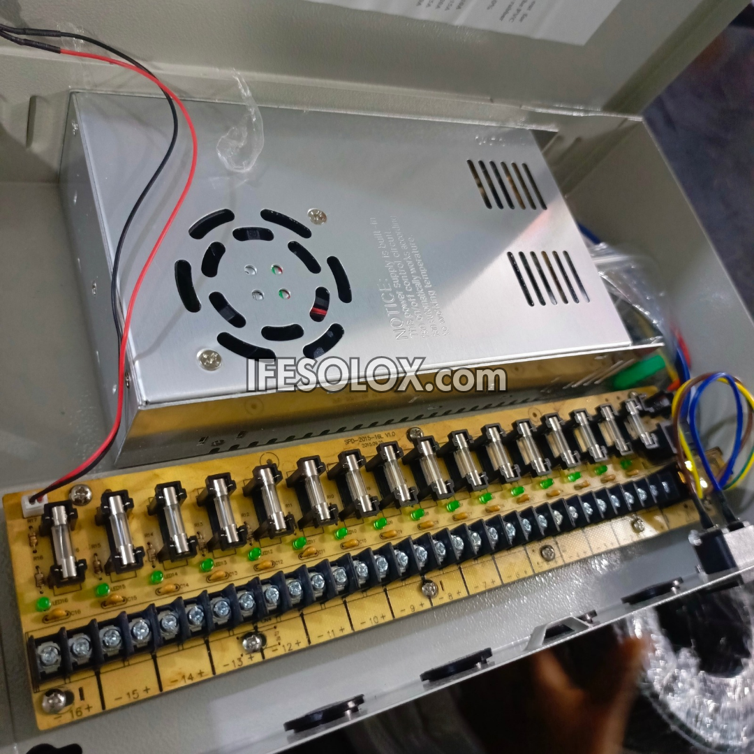 Professional 16-Way 12V DC CCTV Power Supply Box with Individual Fuse - Brand New
