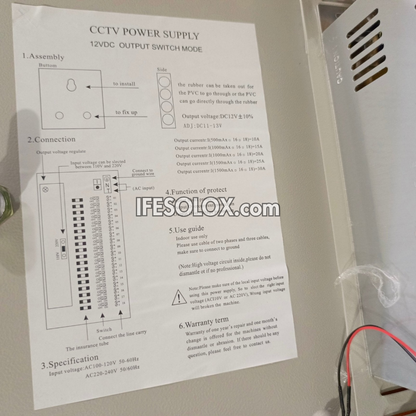 Professional 16-Way 12V DC CCTV Power Supply Box with Individual Fuse - Brand New