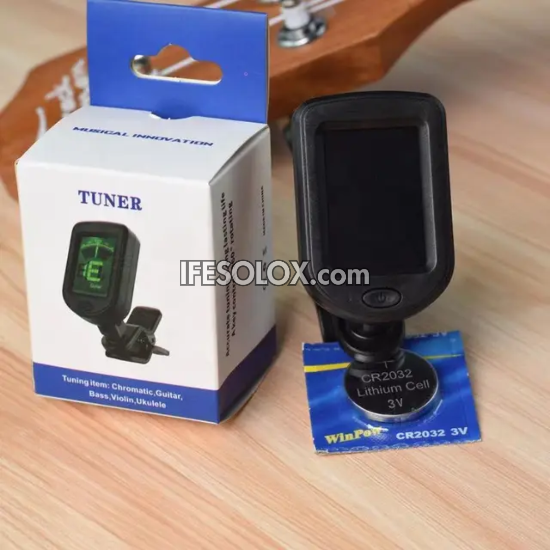 Professional Clip Tuner for Guitars, Ukuleles, Violins, Violas, Cellos and Double Bass - Brand New 