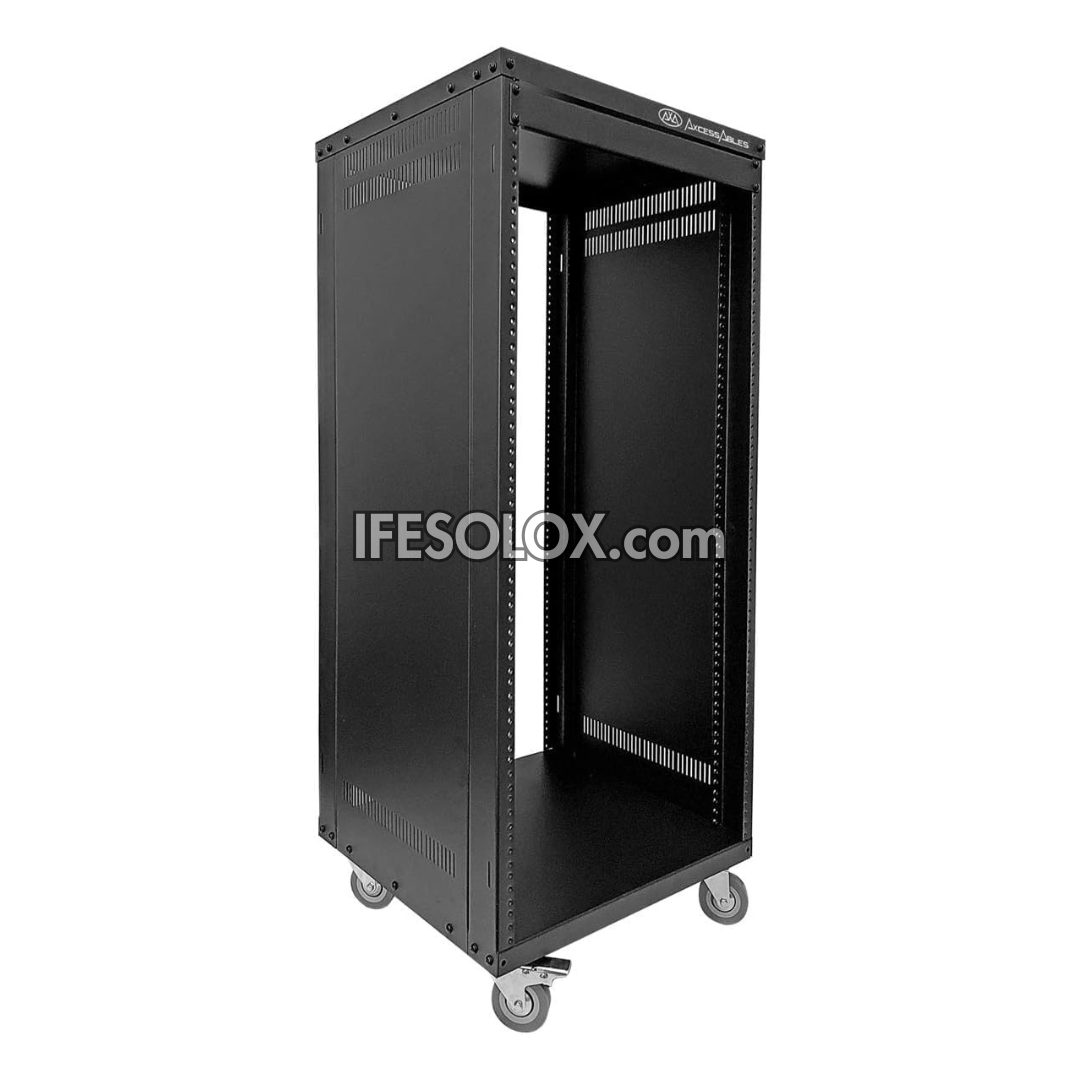 Professional 30U Portable Rolling Studio Rack Cabinet for Server, Networking & Studio Applications - Brand New