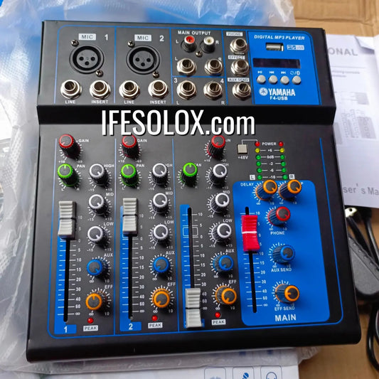 Professional F4 4-Channel Compact Stereo Mixer - Brand New
