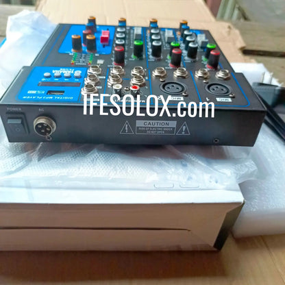 Professional F4 4-Channel Compact Stereo Mixer - back view