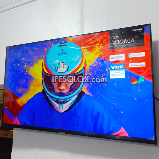 SAMSUNG 43 Inch QLED 43Q60A Certified True 4K UHD HDR10+ Smart Frameless QLED TV - Foreign Used