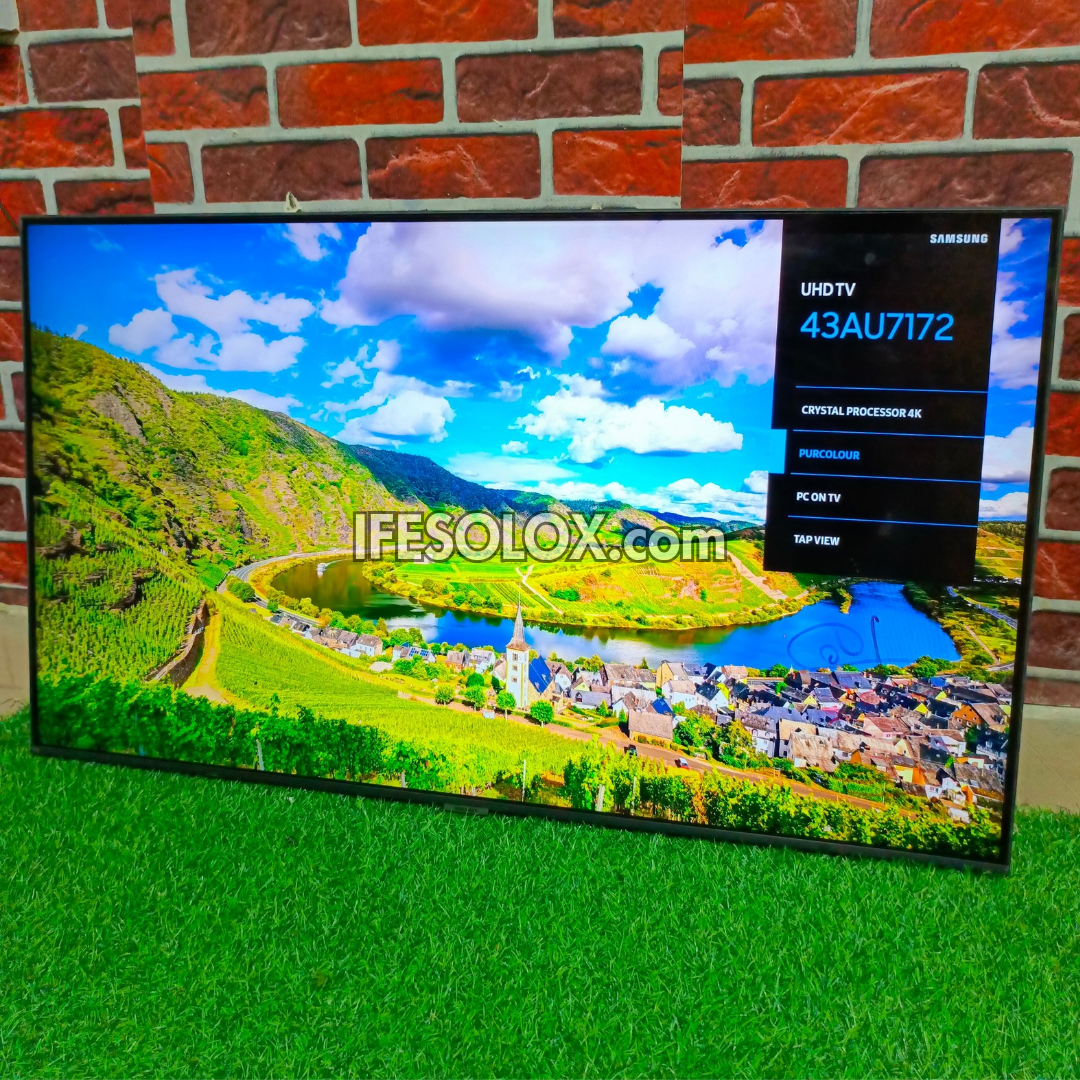 SAMSUNG 43 Inch UE43AU7100 Series 2021 Certified 4K UHD Smart Frameless TV (Bluetooth,WiFi, Miracast, AirPlay)