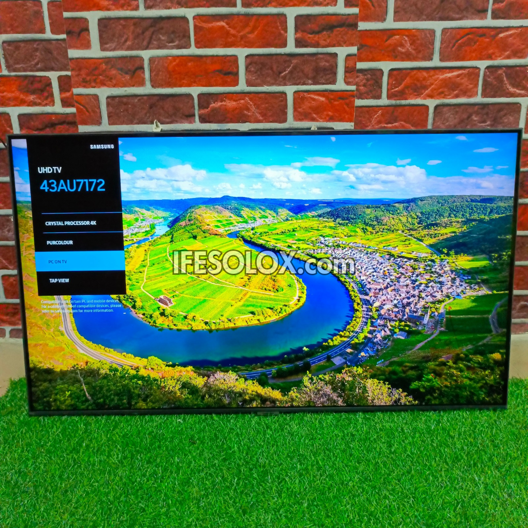 SAMSUNG 43 Inch UE43AU7100 Series 2021 Certified 4K UHD Smart Frameless TV (Bluetooth,WiFi, Miracast, AirPlay)