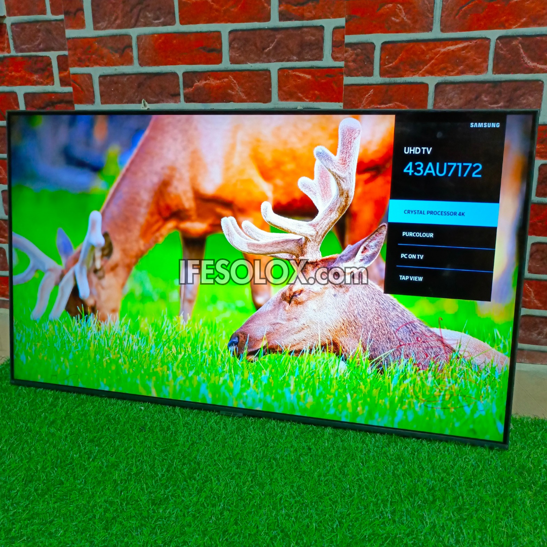 SAMSUNG 43 Inch UE43AU7100 Series 2021 Certified 4K UHD Smart Frameless TV (Bluetooth,WiFi, Miracast, AirPlay)