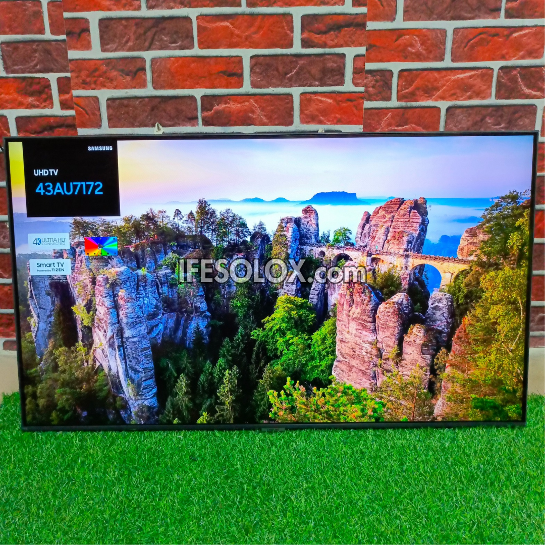 SAMSUNG 43 Inch UE43AU7100 Series 2021 Certified 4K UHD Smart Frameless TV (Bluetooth,WiFi, Miracast, AirPlay)
