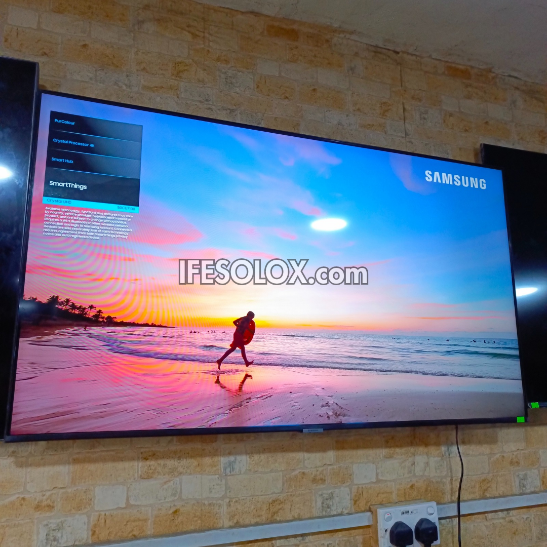 SAMSUNG 50 inch UE50CU7100 Series 2023 Crystal UHD 4K Smart Frameless TV with Bluetooth, Miracast & AirPlay - Foreign Used