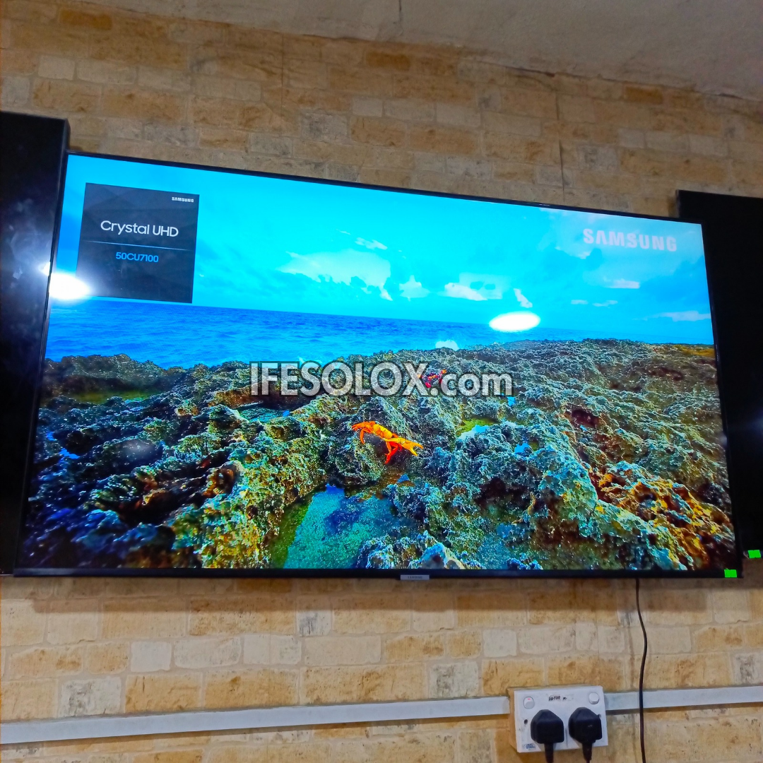 SAMSUNG 50 inch UE50CU7100 Series 2023 Crystal UHD 4K Smart Frameless TV with Bluetooth, Miracast & AirPlay - Foreign Used