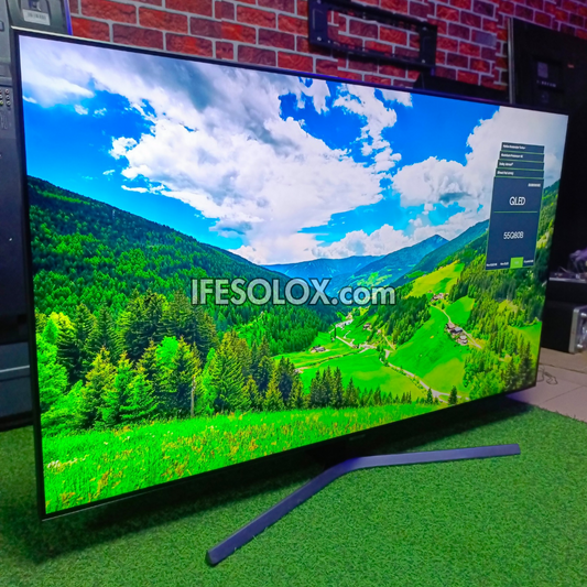 SAMSUNG 55 Inch 55Q80B Premium True 4K UHD Quantum HDR Smart Frameless QLED TV - Foreign Used