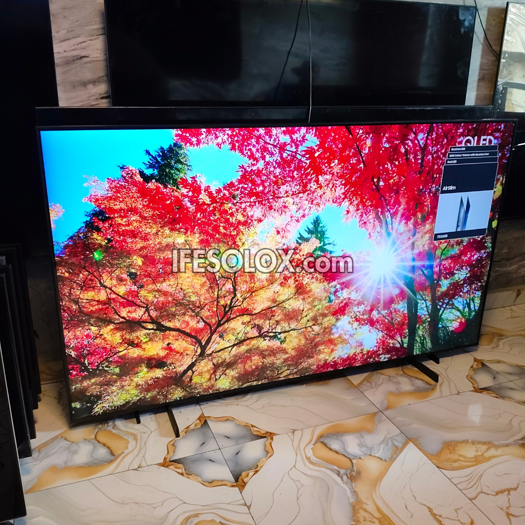SAMSUNG 75 Inch QLED 75Q60B 2022 Certified True 4K UHD HDR10+ Smart AirSlim QLED TV - Foreign Used