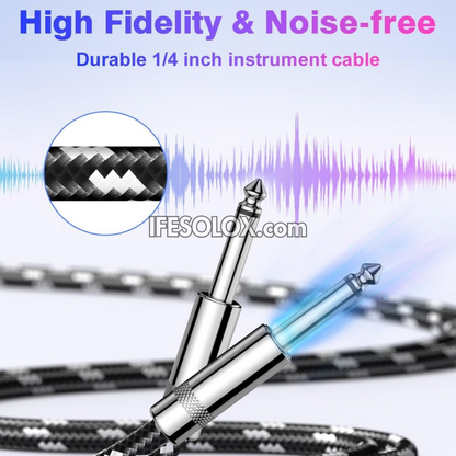 SLX 1/4 Quarter inch Straight-Straight Male TRS Instrument Cable with Extra Flexibility - Brand New 
