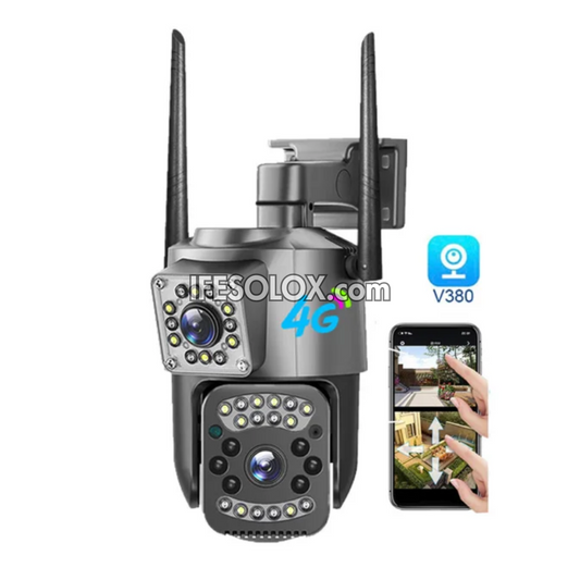SLX 3MP Dual Lens PoE IP Camera
(1 Bullet Camera and 1 PTZ Camera) with WiFi, 4G SIM, Night Vision, 2-way Audio and Motion Detection - Brand New