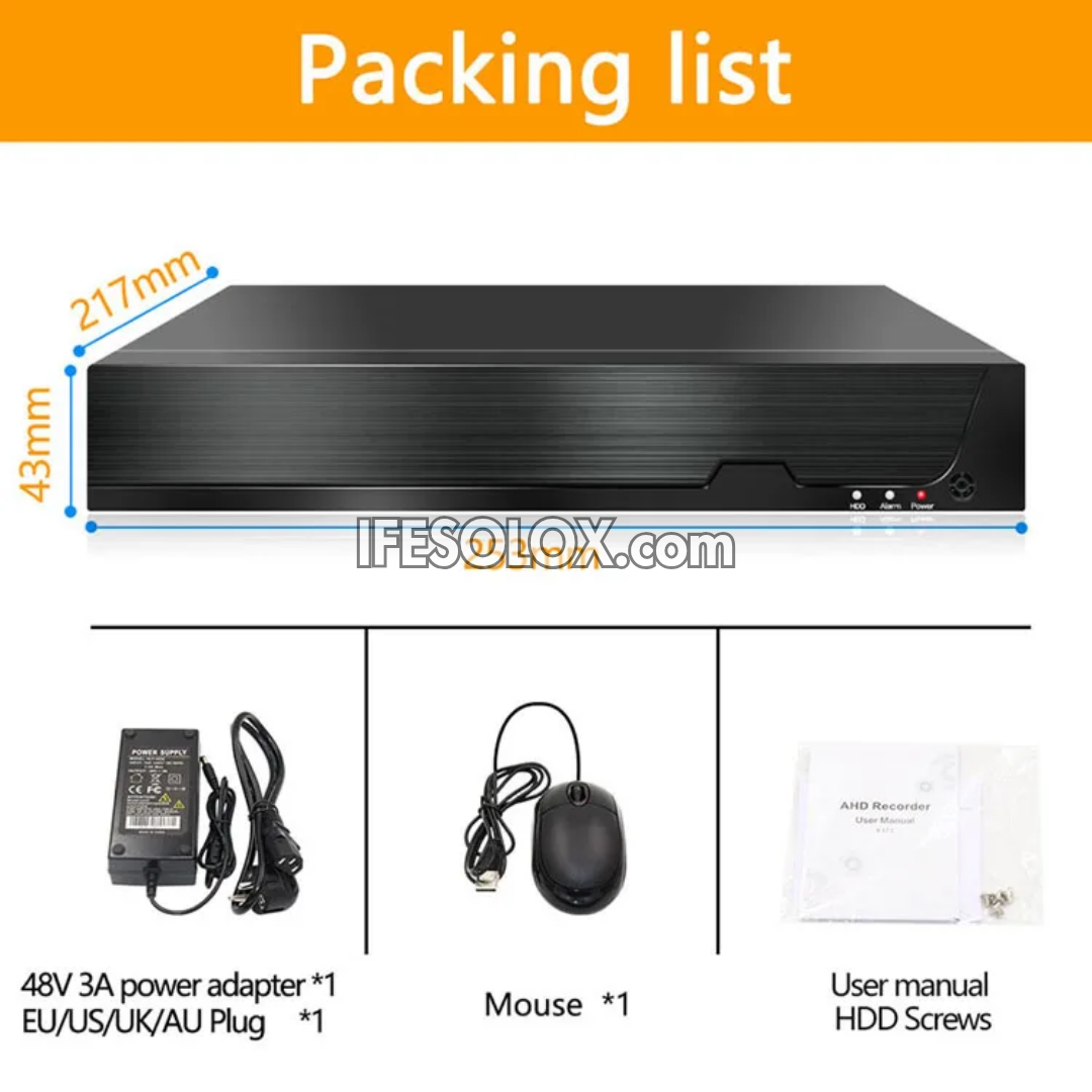 SLX 8-Channel PoE 4K NVR - Network Video Recorder (Supports Up to 8TB Hard Disk) - Brand New
