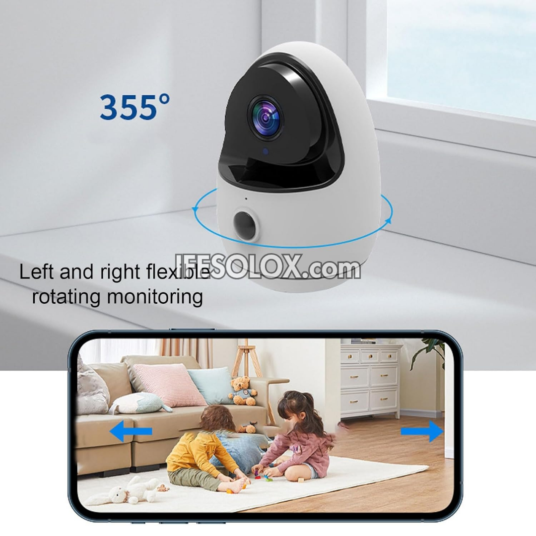 SLX Low Battery Powered IP Security Camera with HD Video, 355° Pan, WiFi, Motion Detection, 2-way Audio - Brand New