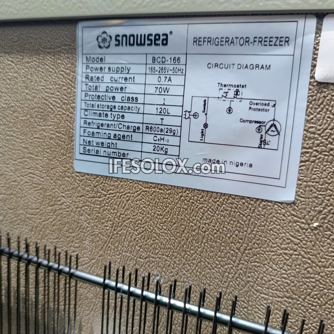 SNOWSEA BCD-166 150 Liters Double Door Top-freezer Refrigerator - Brand New