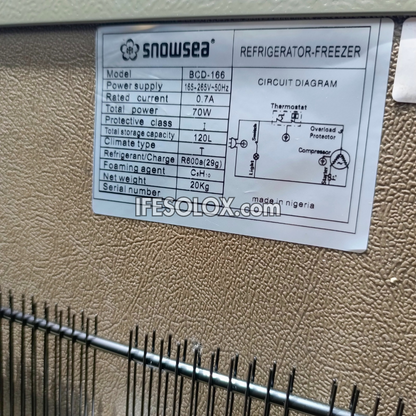 SNOWSEA BCD-166 150 Liters Double Door Top-freezer Refrigerator - Brand New