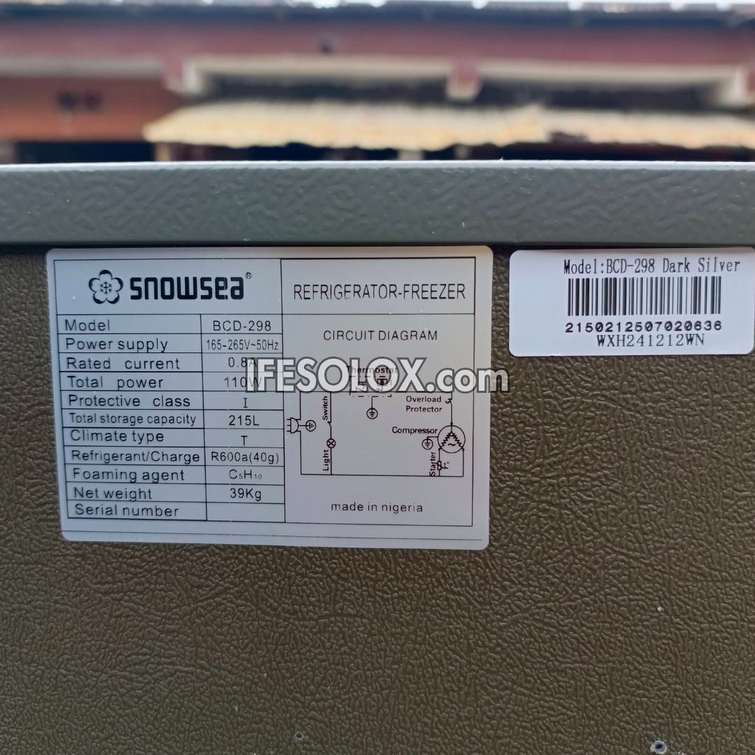 SNOWSEA BCD-298 250 Liters Double Door Top-freezer Refrigerator - Brand New