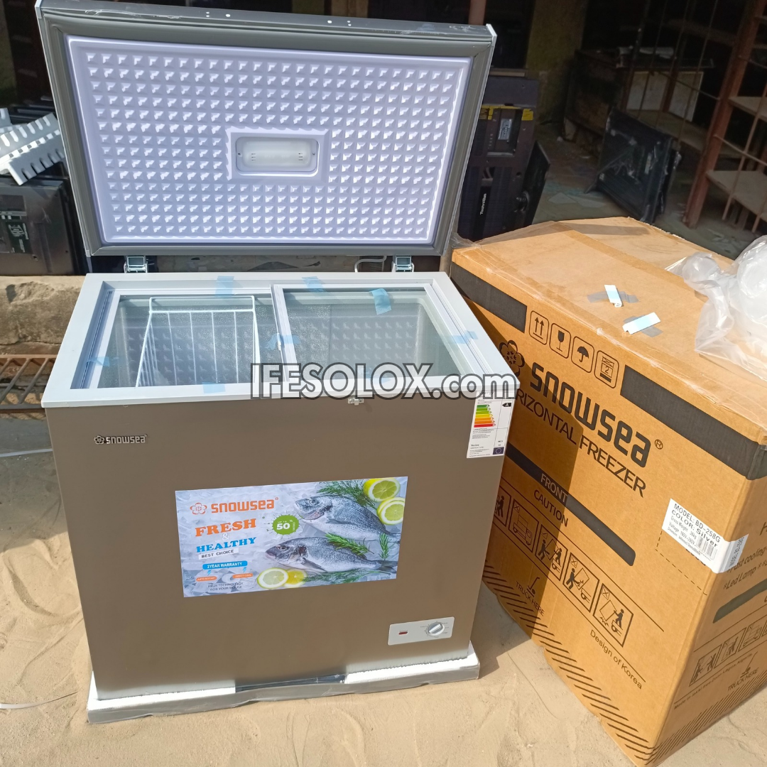 SNOWSEA BD-258G 170 Liters Chest Deep Freezer + Glass Door with 1 Year Warranty - Brand New