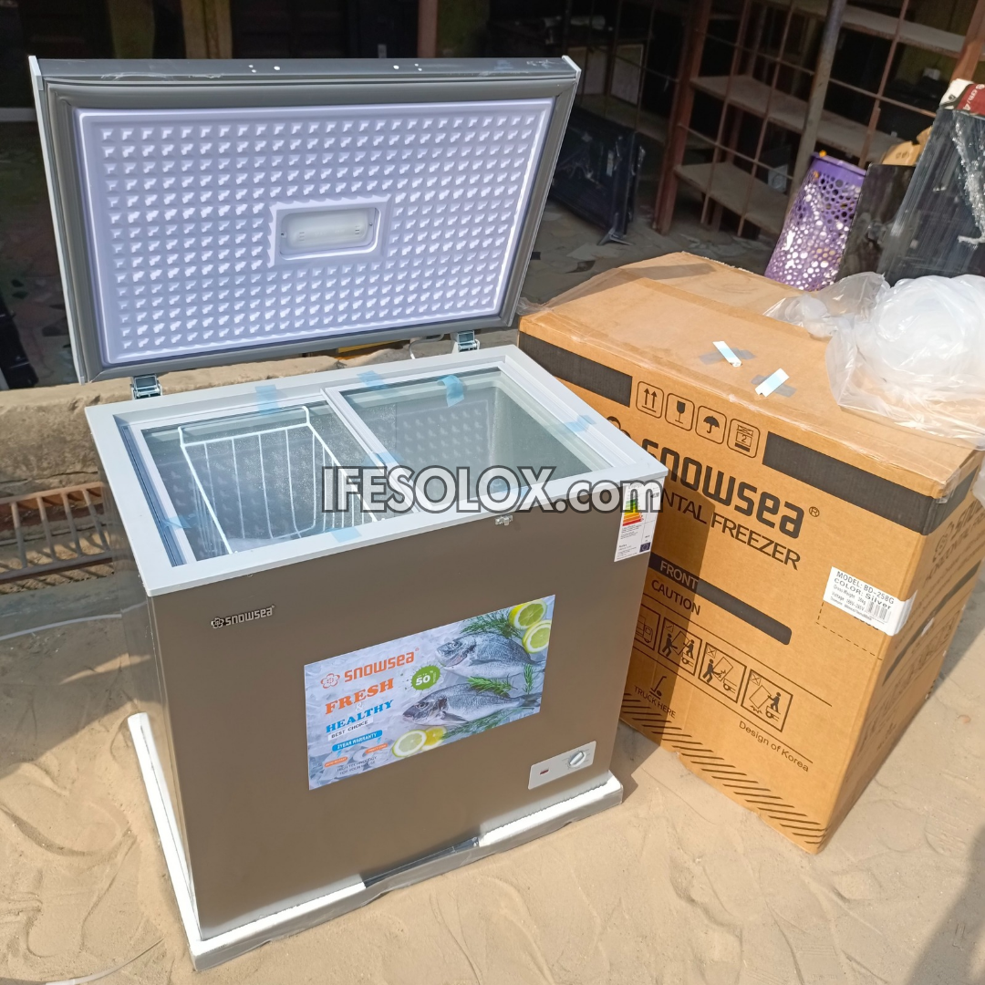 SNOWSEA BD-258G 170 Liters Chest Deep Freezer + Glass Door with 1 Year Warranty - Brand New