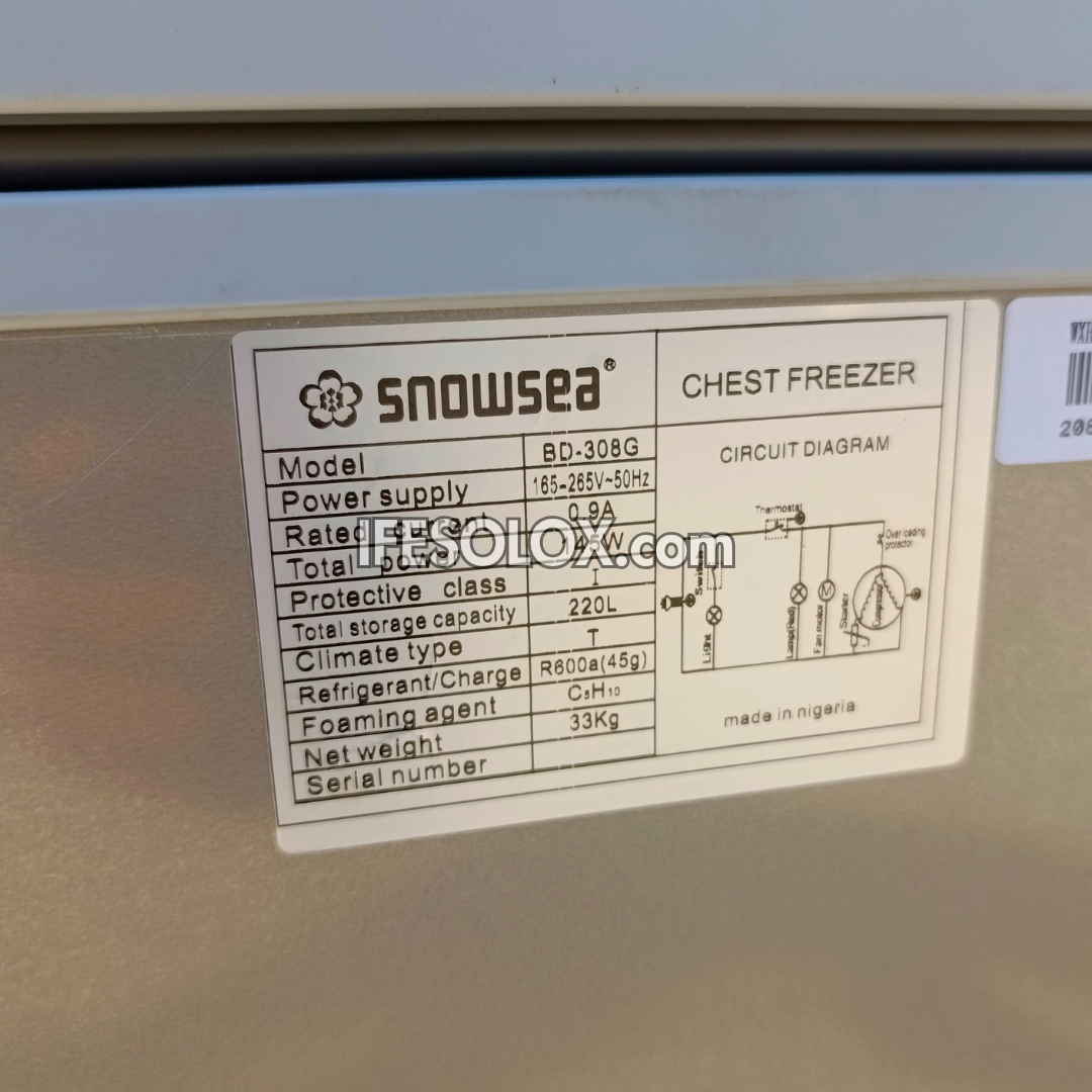 SNOWSEA BD-308 200 Liters Chest Deep Freezer + Glass Doors with 1 Year Warranty - Brand New