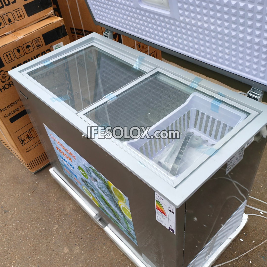 SNOWSEA BD-370 250 Liters Chest Deep Freezer + Glass Door with 1 Year Warranty - Brand New