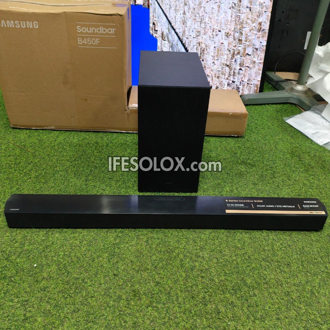 Samsung HW-B450F 2.1Ch 300W Bass Boost Bluetooth Sound Bar with Wireless Subwoofer - Brand New