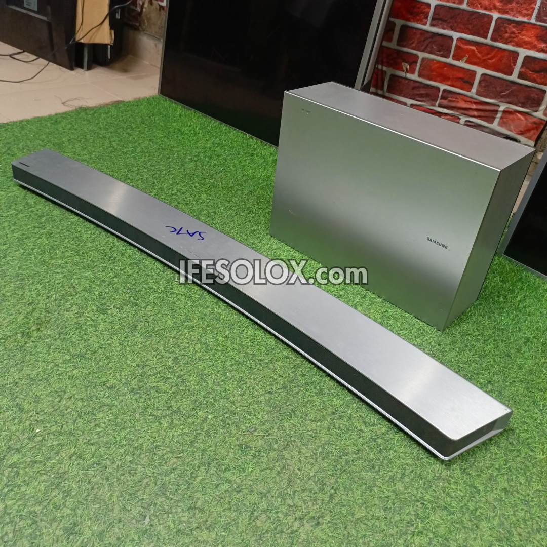 Samsung HW-J7501 2.1Ch 320W 55" Curved Smart Sound Bar with Wireless Subwoofer (Bluetooth, Wi-Fi) - Foreign Used