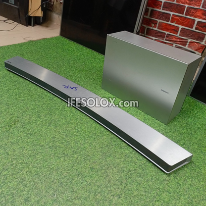 Samsung HW-J7501 2.1Ch 320W 55" Curved Smart Sound Bar with Wireless Subwoofer (Bluetooth, Wi-Fi) - Foreign Used