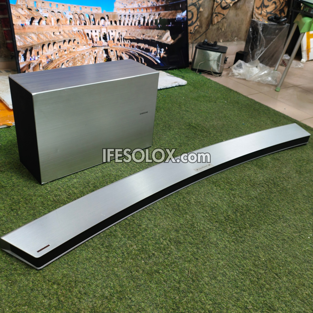 Samsung HW-J8501 9.1Ch 350W 65" Curved Smart Sound Bar with Wireless Subwoofer (Bluetooth, Wi-Fi) - Foreign Used