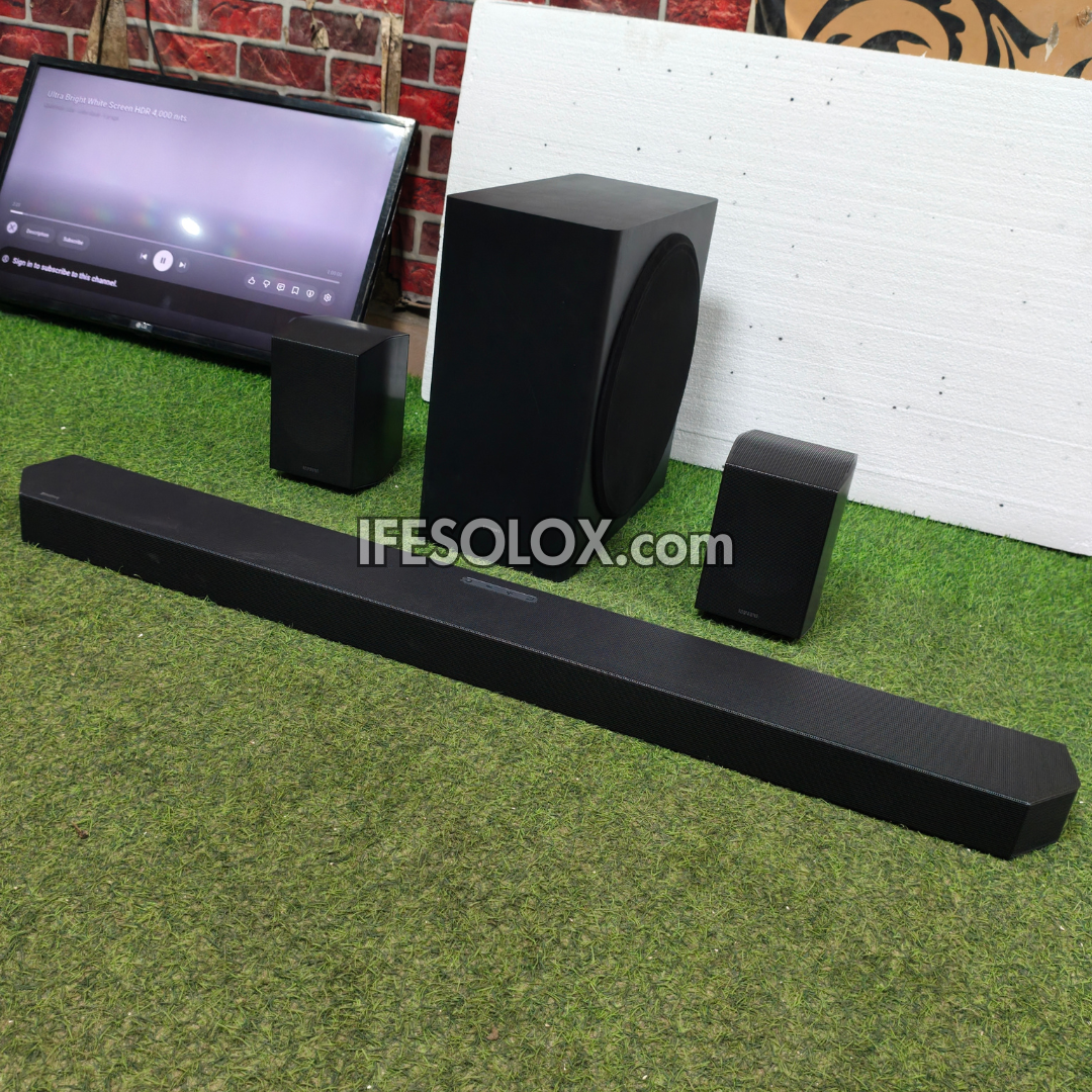 Samsung HW-Q930D 9.1.4Ch 540W Q-Series SpaceFit Sound Bar with Wireless Subwoofer and Wireless Rear Speakers - Foreign Used