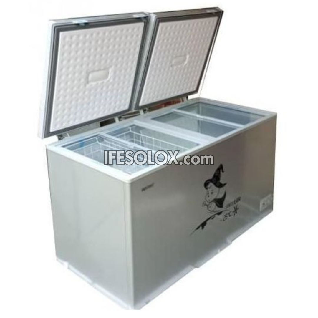 SNOWSEA BD-600 390 Liters Double Door Chest Deep Freezer + Glass Door with 1 Year Warranty - Brand New