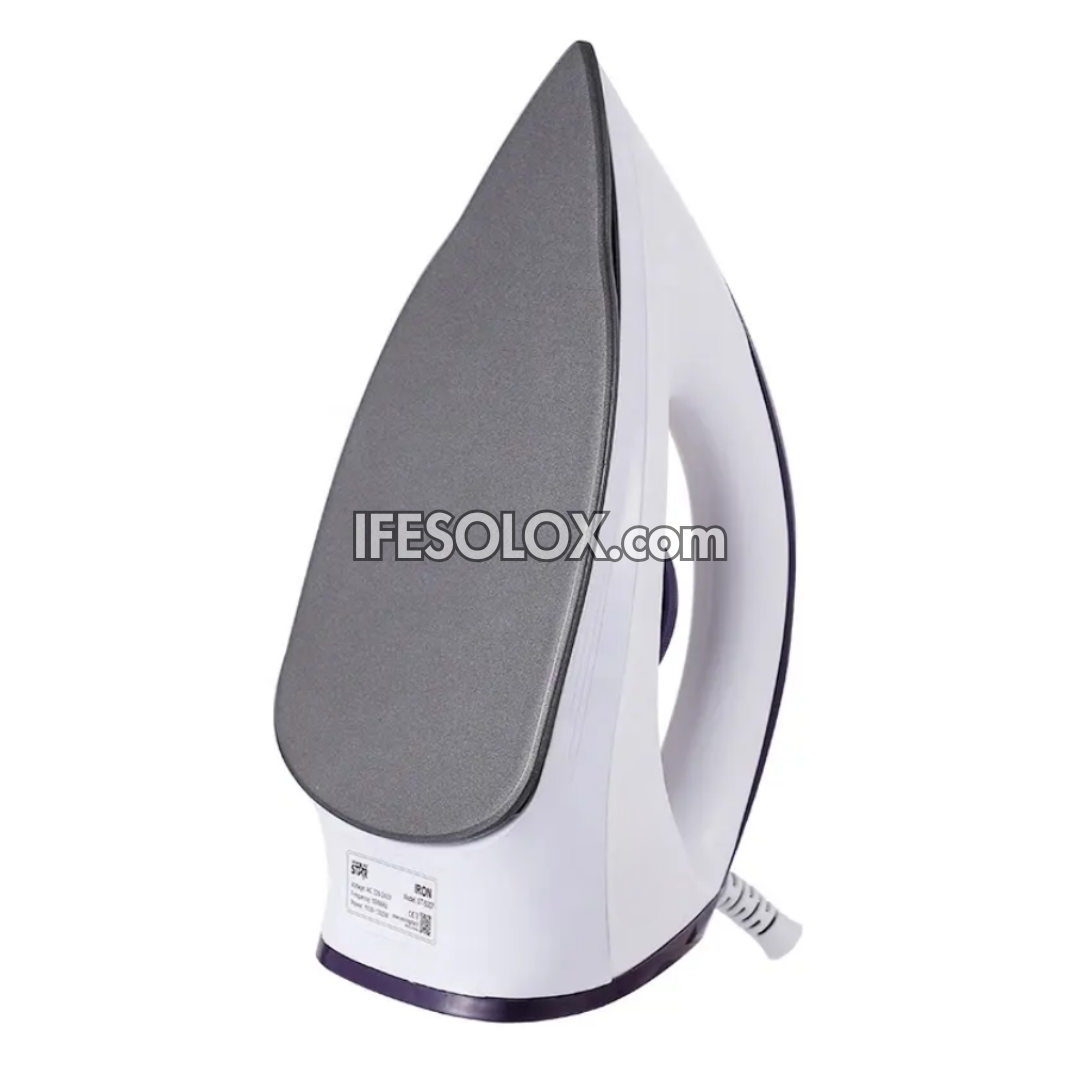 Solar DC 1,000W Dry Pressing Iron for Clothes with 90W Power usage, Teflon-coated Soleplate, Auto Shut-off - Brand New