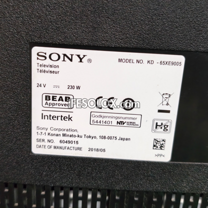 Sony BRAVIA 65 Inch KD-65XE9005 Android Smart 4K UHD HDR10 TV (WiFi, Screen Mirroring, Bluetooth) - Foreign Used