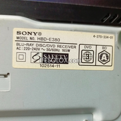 Sony HBD-E380 5.1Ch 1000Watts Full Smart 3D Bluray DVD Home Theater Machine Head (Wifi, USB, HDMI in/Out, Aux) - Foreign Used