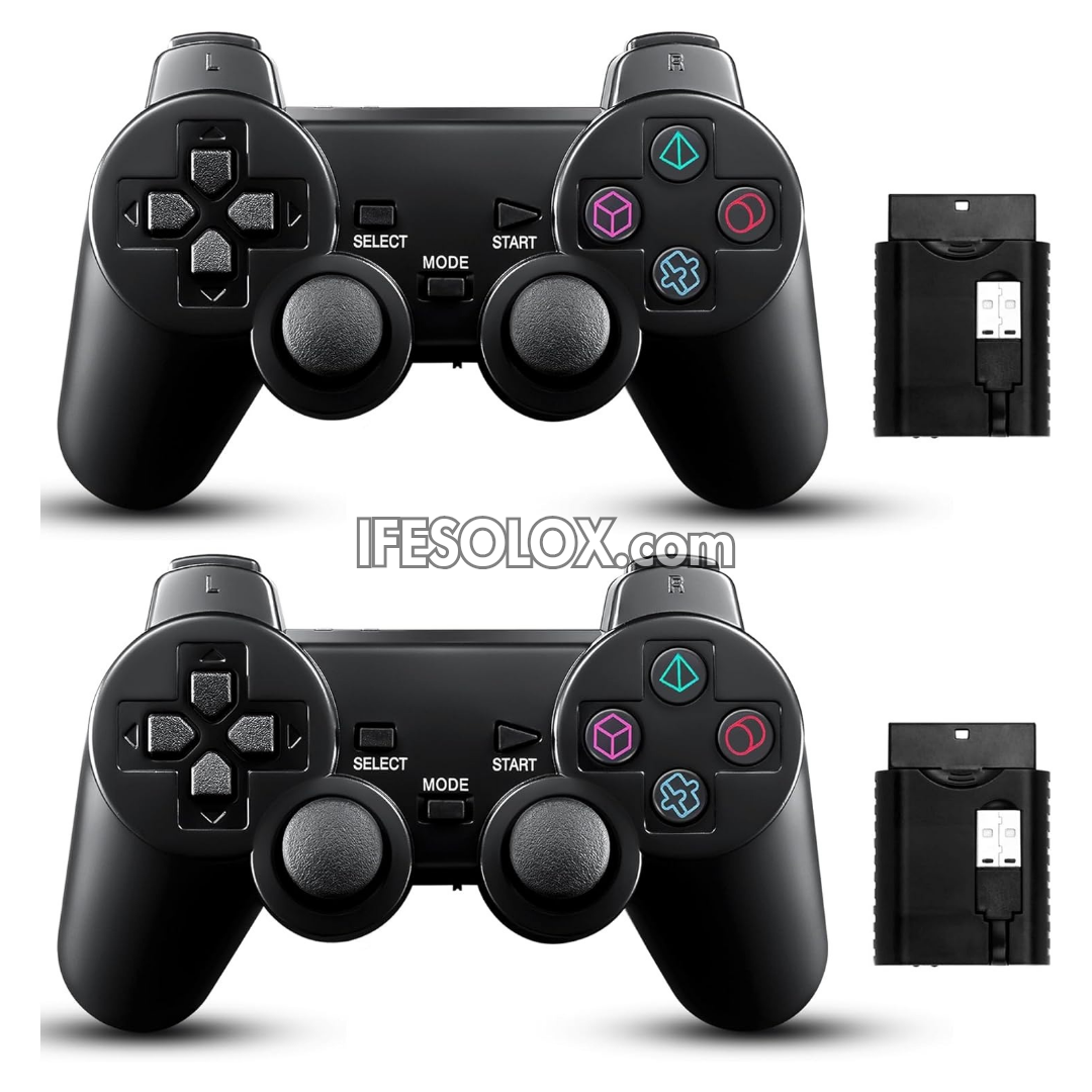 Sony PS2 (Playstation 2) Wireless Game Controllers (Pair) - Brand New