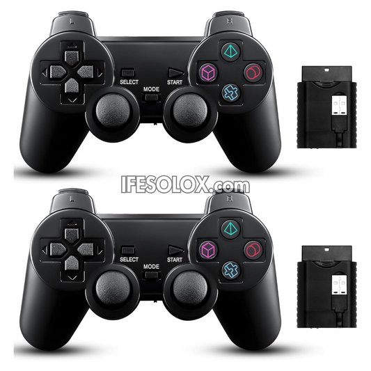 Sony PS2 (Playstation 2) Wireless Game Controllers (Pair) - Brand New