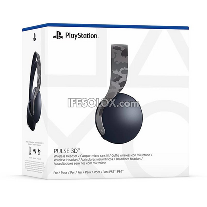 Casque sans fil Sony PULSE 3D pour PS5 et PS4 (Camouflage gris) - Tout neuf