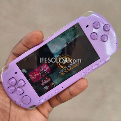 Sony PlayStation Portable PSP 3000 series Brite Game Console with 16GB Memory Stick and 15 Games (Purple) - Foreign Used