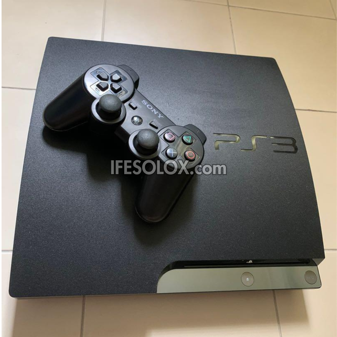 Sony Playstation 3 (PS3) Slim 120GB Game Console Complete Set with 1 DUALSHOCK Controller and 10 Titles - Foreign Used