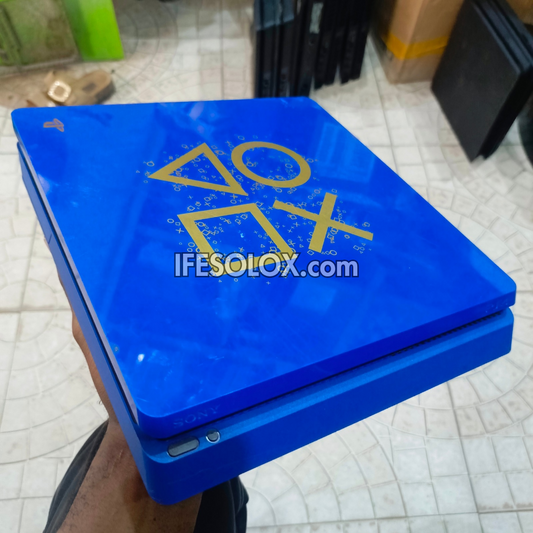 Sony Playstation 4 (PS4) Slim 1TB Limited Edition with 2 DUALSHOCK 4 Controllers and 20 Games - Foreign Used