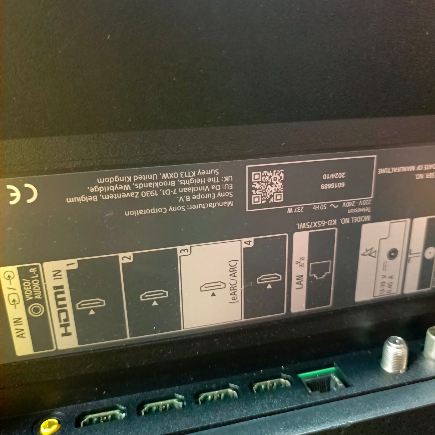 Sony BRAVIA 65 Inch KD-65X75WL 2024 Google 4K UHD Android Smart TV (Bluetooth, WiFi, Chromecast) - Foreign Used